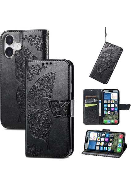 Iphone 16 Için Kılıf Cüzdan Çok Renkli Kelebek Iş Kanat (Yurt Dışından)