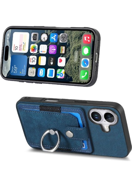 Iphone 16 Için Kılıf Artı Crad Yuvası Halka Tutucu Manyetik Araç Montaj Standı (Yurt Dışından)