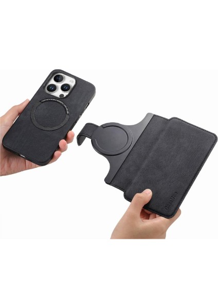 Iphone 16 Için Flip Case Pro Max Cüzdan Kart Standı Mıknatıs Koruyucu Retro (Yurt Dışından)