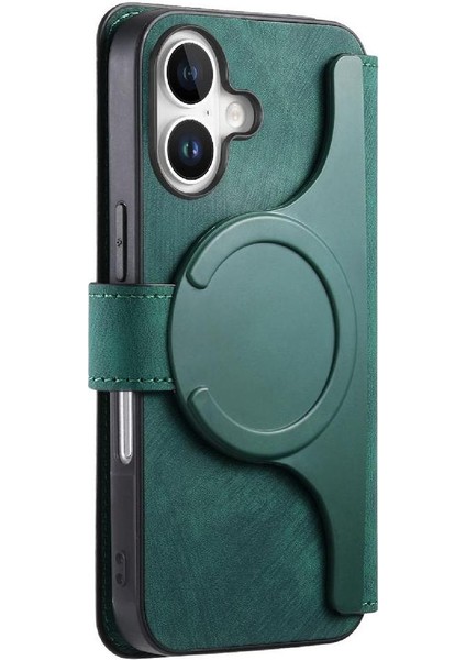 Iphone 16 Için Flip Case Artı Kart Standı Cüzdan Mıknatıs Koruyucu Malzeme (Yurt Dışından)