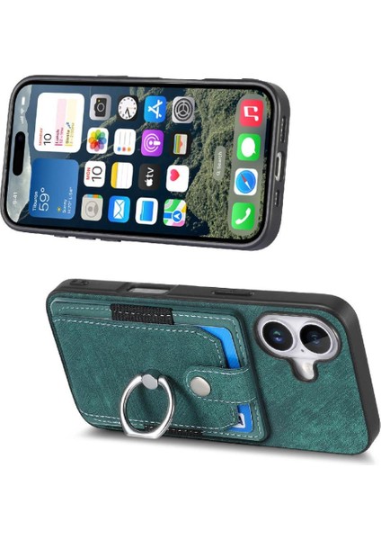 Iphone 16 Için Kılıf Artı Crad Yuvası Halka Tutucu Manyetik Araç Montaj Standı (Yurt Dışından)