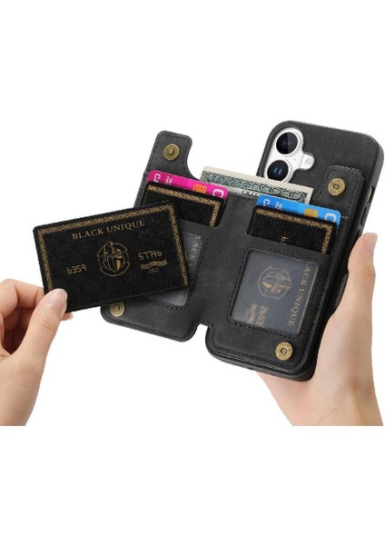 Iphone 16 Için Kılıf Katlanabilir Arka Kapak Standı Fonksiyonu Vintage Fermuar (Yurt Dışından) modelleri