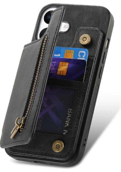 Iphone 16 Için Kılıf Katlanabilir Arka Kapak Standı Fonksiyonu Vintage Fermuar (Yurt Dışından) indirimleri