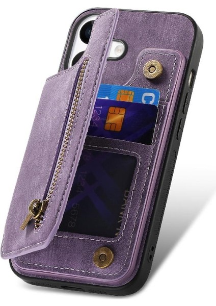 Iphone 16 Için Kılıf Katlanabilir Arka Kapak Standı Fonksiyonu Vintage Fermuar (Yurt Dışından) indirimleri