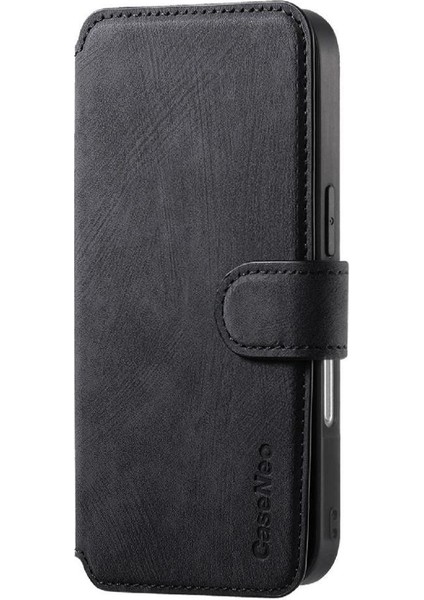 Iphone 16 Için Flip Case Artı Kart Standı Cüzdan Mıknatıs Koruyucu Malzeme (Yurt Dışından)