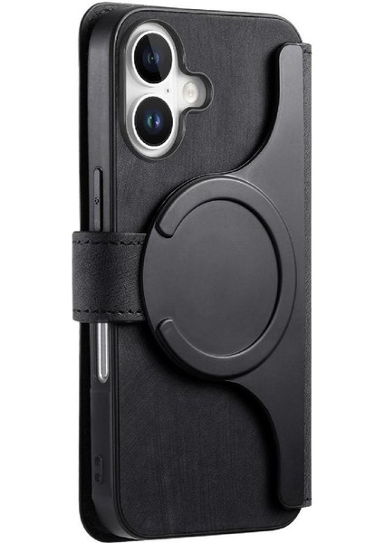 Iphone 16 Için Flip Case Artı Kart Standı Cüzdan Mıknatıs Koruyucu Malzeme (Yurt Dışından)