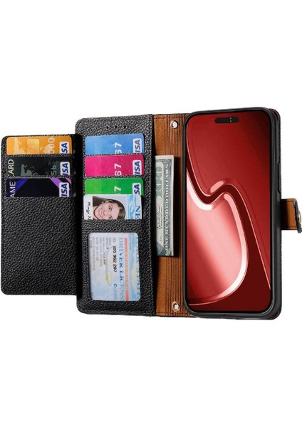 Iphone 16 Için Kılıf Pro Max Deri Kılıf Aşk Fermuar Cüzdan Kordon (Yurt Dışından)