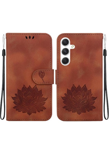 Samsung Galaxy S24 Artı Cüzdan Kickstand Manyetik Kabartma Için Flip Case (Yurt Dışından)