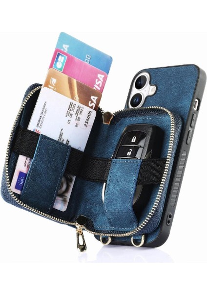 Iphone 16 Için Kılıf Premium Deri Standı Ayarlanabilir Kordon 7 Kart Yuvaları (Yurt Dışından) indirimleri