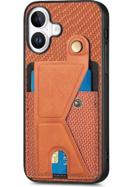 Iphone 16 Için Kılıf Artı Standı Fonksiyonu Manyetik Tasarım Cardholder Braketi (Yurt Dışından) fiyatları