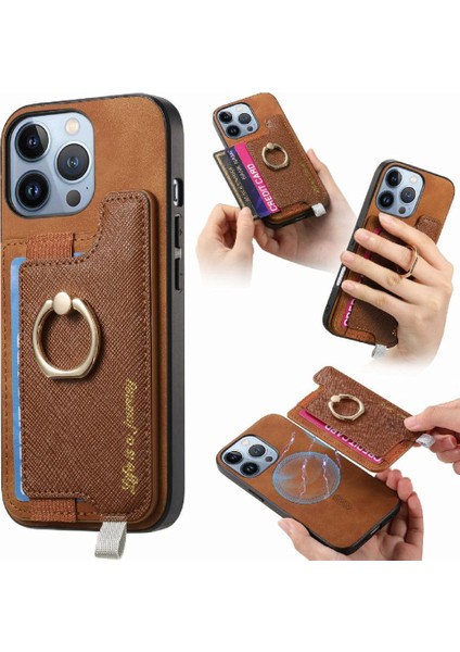 Iphone 16 Pro Magsafe Uyumlu Cüzdan Manyetik Halka Standı (Yurt Dışından)