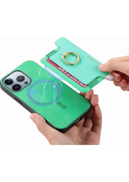 Iphone 16 Pro Magsafe Uyumlu Cüzdan Manyetik Halka Standı (Yurt Dışından)