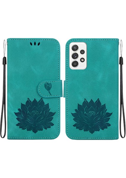 Mays Boutique Samsung Galaxy Için Flip Case A52S 5g Kickstand Manyetik Kickstand Lotus (Yurt Dışından)