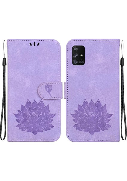 Samsung Galaxy A71 5g Kickstand Manyetik Cüzdan Kabartma Için Flip Case (Yurt Dışından)