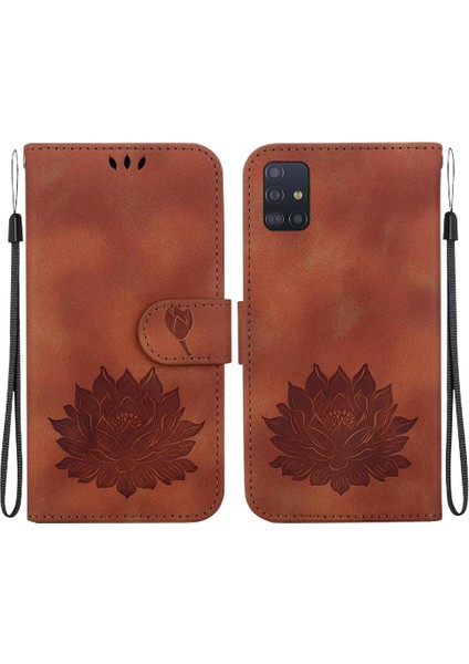 Samsung Galaxy A51 5g Kickstand Kickstand Cüzdan Kabartma Için Flip Case (Yurt Dışından)