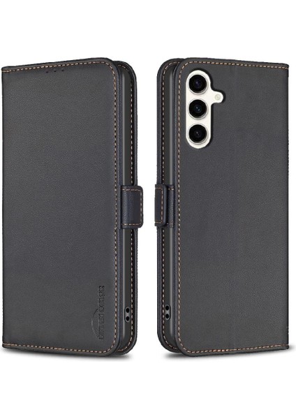 Samsung Galaxy S24 Artı Manyetik Kart Yuvaları Tutucu Pu Cüzdan Için Flip Case (Yurt Dışından)