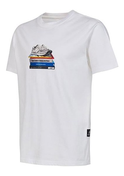 New Balance Lifestyle Erkek T-Shirt MNT1415-WT Beyaz