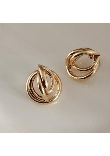 Pirinç Gold Renk Küpe