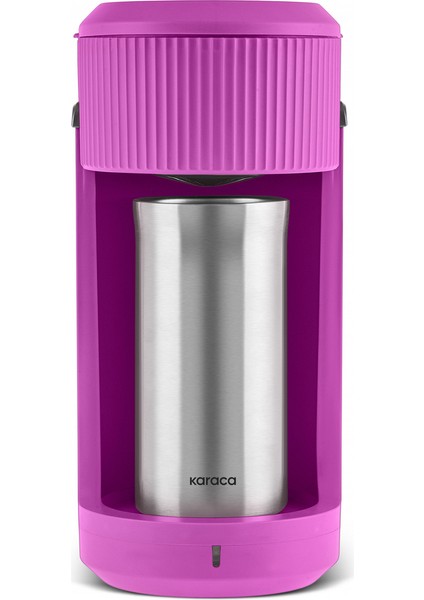 Mono Personal Filtre Kahve Makinesi ve Inox Kişisel Termos Hediyeli Raspberry Pink