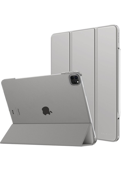 Apple iPad Pro 11 Inc 5. Nesil M4 (2024) Kalemlikli Standlı Yarı Saydam Hard Pc Kılıf A2836 A2837