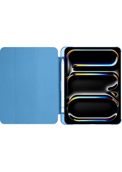Apple iPad Pro 11 Inc 2. Nesil (2020) Kalemlikli Standlı Yarı Saydam Hard Pc Kılıf A2228 A2068 A2230 modelleri