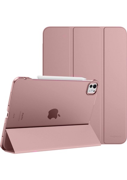 Apple iPad Pro 11 Inc 2. Nesil (2020) Kalemlikli Standlı Yarı Saydam Hard Pc Kılıf A2228 A2068 A2230