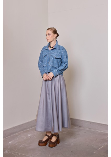 Julianna Beli Lastikli Kloş Tül Etek fiyatları