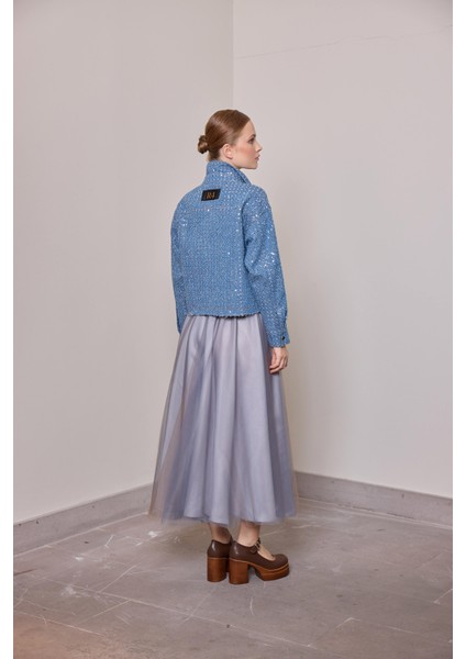 Julianna Beli Lastikli Kloş Tül Etek indirimleri