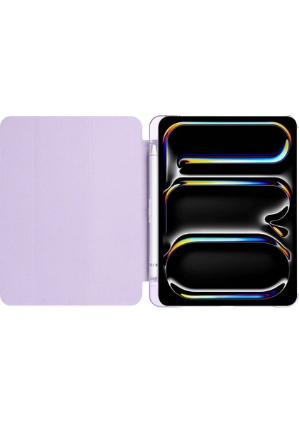 Apple iPad Pro 11 Inc 2. Nesil (2020) Kalemlikli Standlı Yarı Saydam Hard Pc Kılıf A2228 A2068 A2230 modelleri