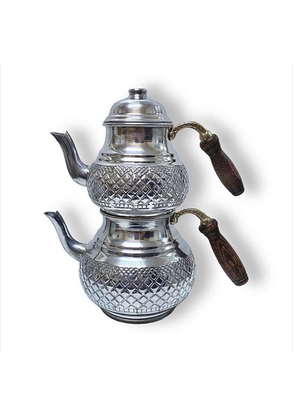 Çaydanlık Baklava Desenli Büyük Alüminyum