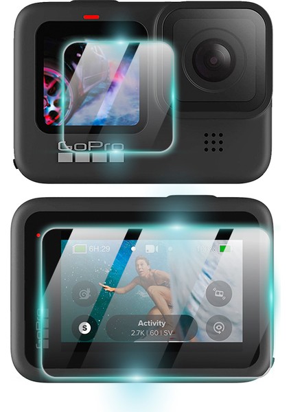 Gopro HERO10 - HERO12 Kamera Için 9h Nano Ipg Proactive Ekran Koruyucu (2 Adet)