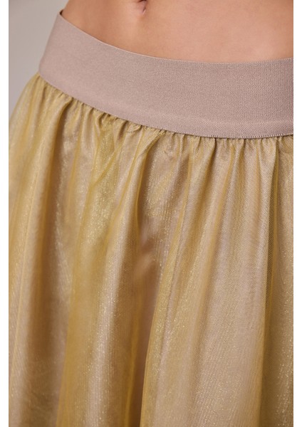 Julianna Beli Lastikli Kloş Tül Etek fiyatları