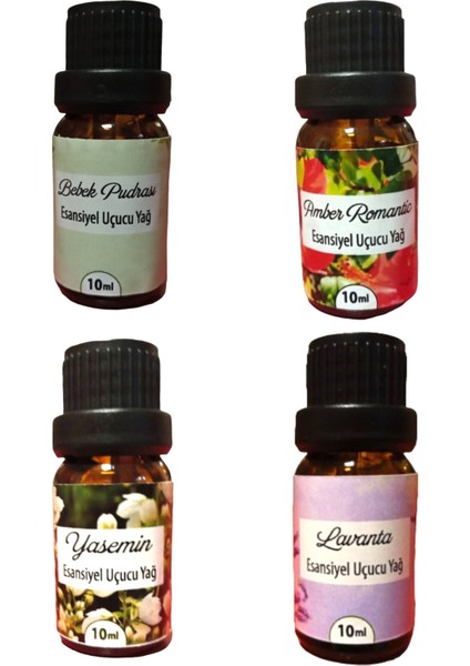Esansiyel Uçucu Yağ 10 ml-4 Adet