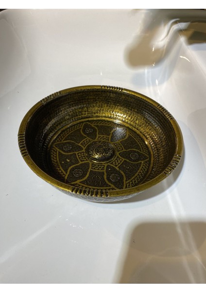 Tekno Trust Hamam Tası Antik Kurna Tası Işlemeli Motifli Eskitme Hamam Tası
