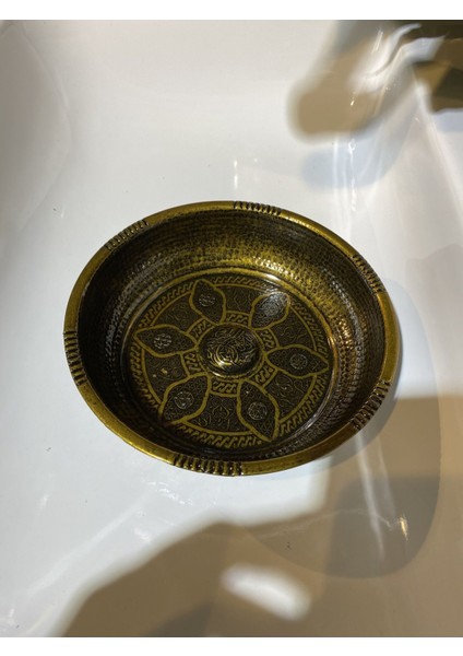 Tekno Trust Hamam Tası Antik Kurna Tası Işlemeli Motifli Eskitme Hamam Tası