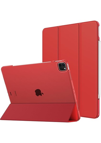 Apple iPad Pro 11 Inc 4. Nesil (2022) Kalemlikli Standlı Yarı Saydam Hard Pc Kılıf A2759 A2761 A2435