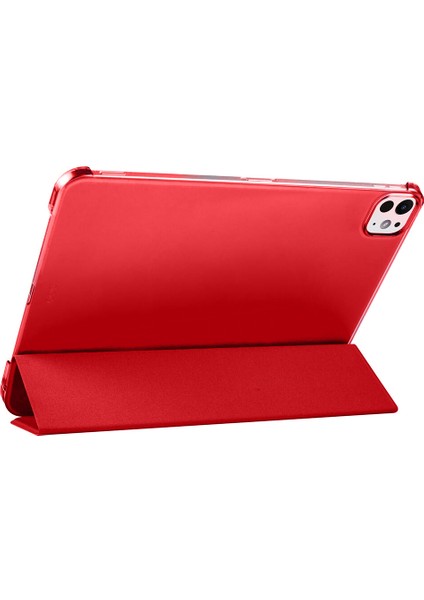 Apple iPad Pro 11 Inc 4. Nesil (2022) Kalemlikli Standlı Yarı Saydam Hard Pc Kılıf A2759 A2761 A2435 modelleri