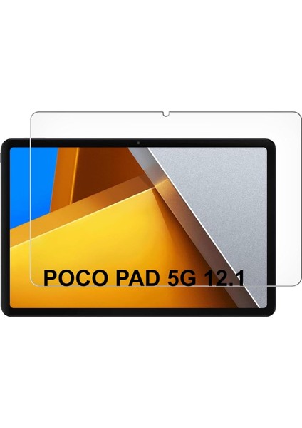 Xiaomi Poco Pad 12.1 İnç ile Uyumlu Kırılmaz Tablet Temperli Cam Ekran Koruyucu