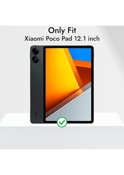 Xiaomi Poco Pad 12.1 İnç ile Uyumlu Kırılmaz Tablet Temperli Cam Ekran Koruyucu