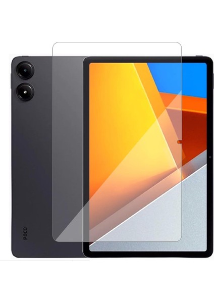 Xiaomi Poco Pad 12.1 İnç ile Uyumlu Kırılmaz Tablet Temperli Cam Ekran Koruyucu