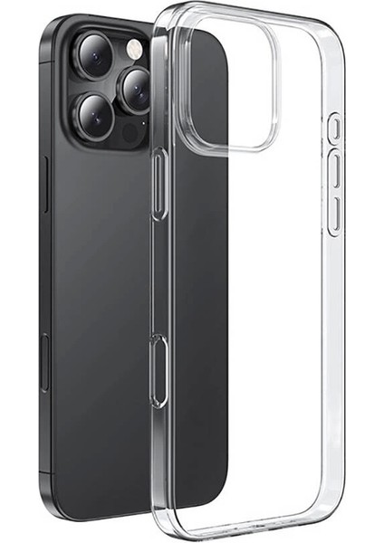 Apple iPhone 16 Pro Max Kılıf Kamera Korumalı Şeffaf Esnek Silikon Kapak Süper
