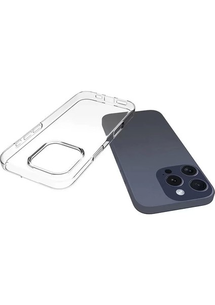 Apple iPhone 16 Pro Max Kılıf Kamera Korumalı Şeffaf Esnek Silikon Kapak Süper