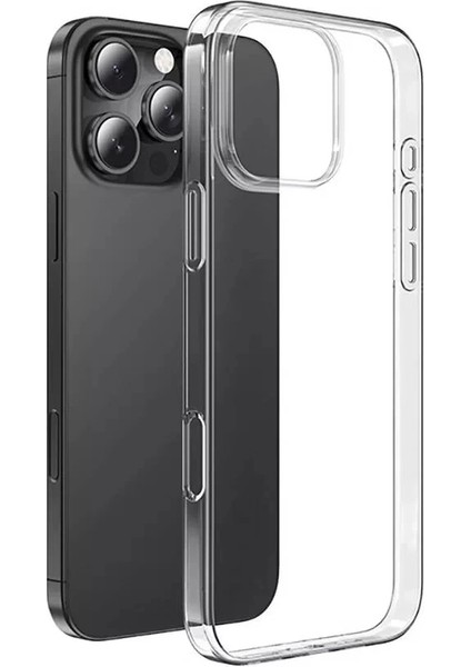 Apple iPhone 16 Pro Max Kılıf Kamera Korumalı Şeffaf Esnek Silikon Kapak Süper