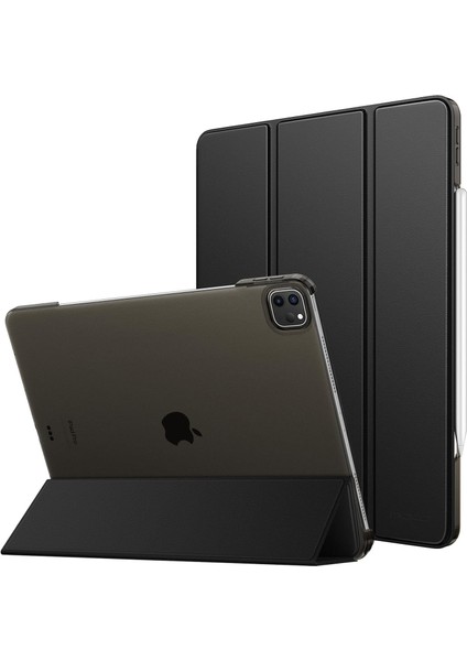 Apple iPad Pro 11 Inc 5. Nesil M4 (2024) Kalemlikli Standlı Yarı Saydam Hard Pc Kılıf A2836 A2837