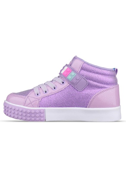 Büyük Kız Çocuk Bağcıklı / Velcro Mor Sneaker Bot fiyatları