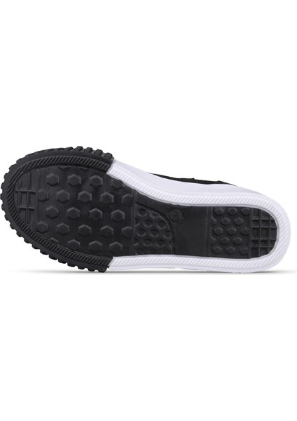 Büyük Kız Çocuk Bağcıklı / Velcro Siyah-Pembe Sneaker Bot