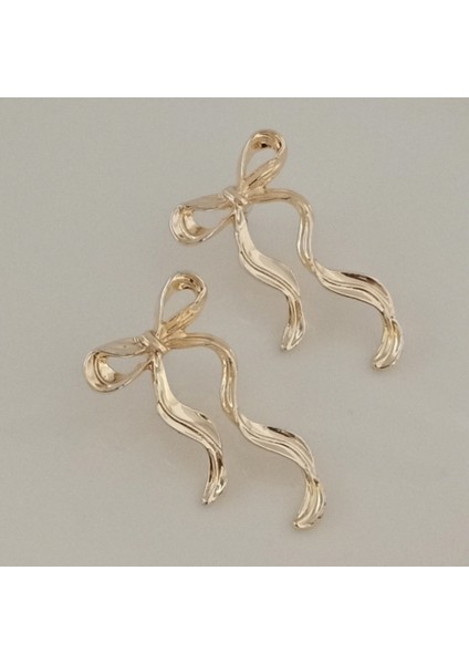 Pirinç Gold Renk Fiyonk Küpe fiyatları