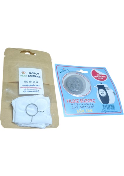 Safir Musluk Bezi ve Yıldız Demlik Süzgeci Ikili Set Kampanya 1 Paket Beşli Musluk Bezi ve 1 Paket Demlik Süzgeci