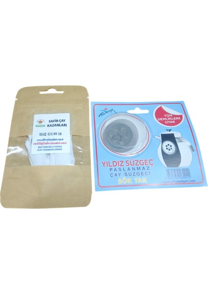 Safir Musluk Bezi ve Yıldız Demlik Süzgeci Ikili Set Kampanya 1 Paket Beşli Musluk Bezi ve 1 Paket Demlik Süzgeci fırsatları