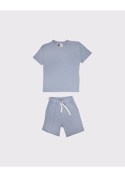 Kız / Erkek Çocuk Pamuklu Şort - Tişört 2'li Takım_RG1544